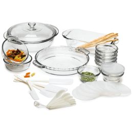 33-Piece Glass Cookware Set - Made in the USA