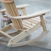 Patio Porch All Weather Indoor / Outdoor Natural Adirondack Rocking Chair