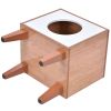 Modern Wood and White Cat Box Pet Bed Furniture with Soft Pad