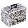 Portable Jewelry Box Makeup Storage Case Organizer in Zebra