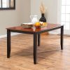 Solid Hardwood Two Tone Cherry / Black Dining Table - Seats up to 6