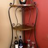 Space Saving Corner Bakers Rack with Wrought Iron Frame