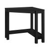 Home Office Corner Desk Laptop Writing Table with Drawer in Black