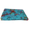 King size Blue Floral Birds Cotton Quilt Blanket Bedspread