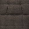 Plush Brown Split-Back Design Convertible Linen Tufted Futon w/ 2 Pillows