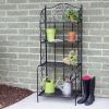 Outdoor / Indoor Durable Metal Bakers Rack Potting Bench Garden Shelving Unit