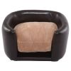 Soft Espresso Mini Couch Bed with Beige Cushion Small Dog or Cat
