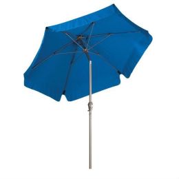 Pacific Blue 7.5-Ft Patio Umbrella with Push Button Tilt and Metal Pole