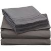 King size Microfiber Sheet Set in Charcoal Stone Gray