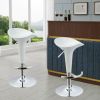 Set of 2 Modern Adjustable Height Barstools in White