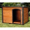 Large 45-inch Outdoor Solid Wood Dog House with Raised Floor