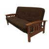 Full size 6-inch Thick Futon Mattress with Chocolate Brown Cover