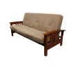Full-size 6-inch Thick Comfort Coil Futon Mattress with Tan Futon Cover