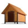 Outdoor A-Frame Wood Dog House Weather-Resistant - Small Dogs up to 25 lbs