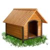 Outdoor A-Frame Wood Dog House Weather-Resistant - Small Dogs up to 25 lbs