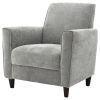 Modern Upholstered Arm Chair with Premium Foam Cushion Seating in Charcoal