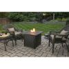 Outdoor Patio Propane Fire Pit with Hidden Fuel Tank Storage Cabinet