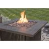 Outdoor Patio Propane Fire Pit with Hidden Fuel Tank Storage Cabinet