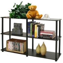 3-Tier Storage Display Shelf/Rack Bookcase in Espresso/Black