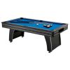 7 Ft Blue Top Pool Table with 2 Cues and Billiard Balls