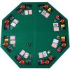 Folding 48-inch Octagon 8 Player Poker Table Top with Carry Case