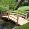 8-Ft Freestanding Landscape Garden Bridge in Unfinished Fir Wood