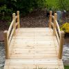 8-Ft Freestanding Landscape Garden Bridge in Unfinished Fir Wood