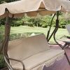 2-Person Canopy Swing Loveseat Outdoor Porch Patio Chair Furniture