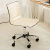 Heavy Duty Beige Channel-Tufted Conference Chair