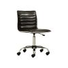 Heavy Duty Black Channel-Tufted Conference Chair