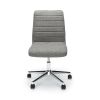 Gray Upholstered Lumbar Support Heavy Duty Conference Chair