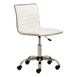 Heavy Duty White Channel-Tufted Conference Chair