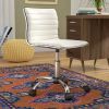 Heavy Duty White Channel-Tufted Conference Chair