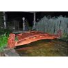 Japanese Style Functional 4-Ft Wood Garden Bridge in Outdoor Sealed Redwood