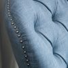 Light Blue Mid-Century Tufted Upholstered 100% Linen Armchair