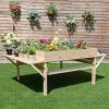 Solid Fir Wood Large 6 ft x 4 ft Elevated Garden Bed Planter