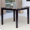 Contemporary 42 x 42 inch Counter Height Dining Table With Faux Marble Top