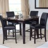 Contemporary 42 x 42 inch Counter Height Dining Table With Faux Marble Top