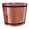 18.5-inch Outdoor Barrel Planter in Cedar Wood - Made in USA