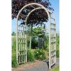 Outdoor 7.5-Ft Mocha Vinyl Arched Arbor for Garden  Made in USA