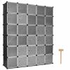 30 Cube Black Portable Closet Wardrobe Shelving Cabinet Unit