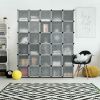 30 Cube Black Portable Closet Wardrobe Shelving Cabinet Unit