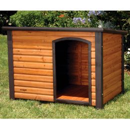 Log Cabin Style Outdoor Dog House Shelter 44.4L x 26.2W x 29.5H inch