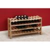 4-Shelf 40-Bottle Wine Rack in Solid Birchwood