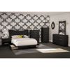 Black 6-Drawer Lingerie Chest for Contemporary Bedroom