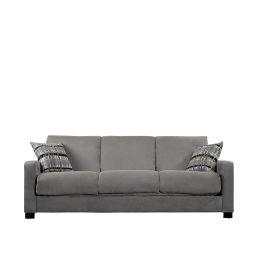 Sage Green Microfiber Convertible Couch Futon Sleeper Sofa