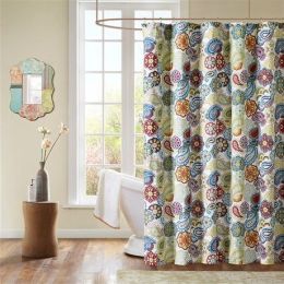 Contemporary Colorful Floral Paisley Shower Curtain