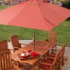 8 x 11-Ft Rectangle Patio Umbrella with Red Orange Terracotta Canopy Shade