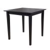 Black Square Wood Dining Table Contemporary Style w/ Shaker Legs
