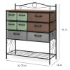 8-Drawer Wood/Metal Storage Dresser Entryway Cabinet Chest with Fabric Drawer